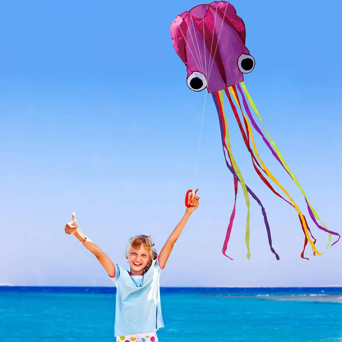 Hengda Kite Soft Octopus Kite Series - 1 / Purple - image 4