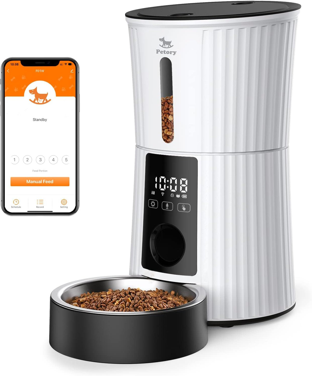 Timed Automatic Cat Feeder - White / WIFI