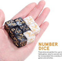 TOPPERFUN 24 black acrylic +1 token D6 counter dice for card games - view 12
