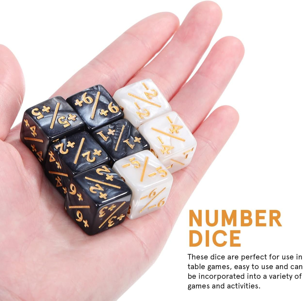 TOPPERFUN 24 black acrylic +1 token D6 counter dice for card games - view 12