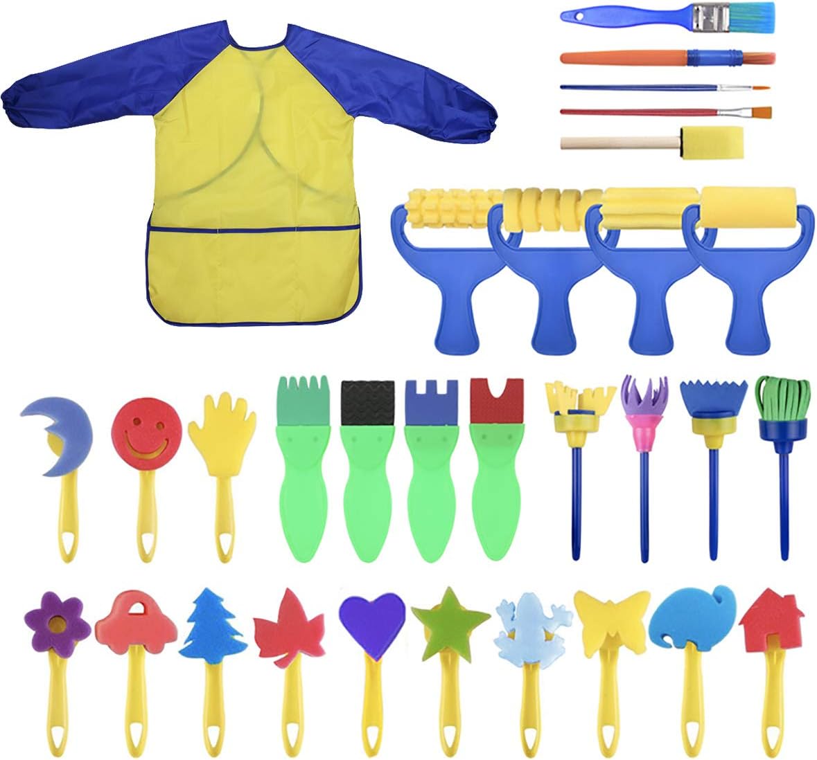 Washable Paint Brushes Set for Toddler Kids Early Learning Toys