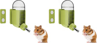Hamster Water Bottle with Magnetic Holder - Green / 4 oz (Magnetic-Mounted) (Pack of 2)