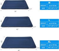 Magic Dog Extra Large Soft Crate Pad Mat, Jumbo 48 Inches Machine Washable Pet Bed Kennel Pad With Non-Slip Bottom, Dark Blue