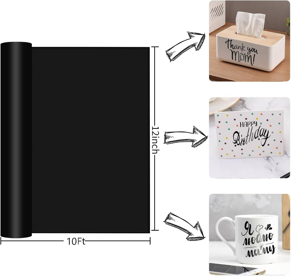 Prime Vinyl Permanent Vinyl - Matte Black / 10FT - image 2