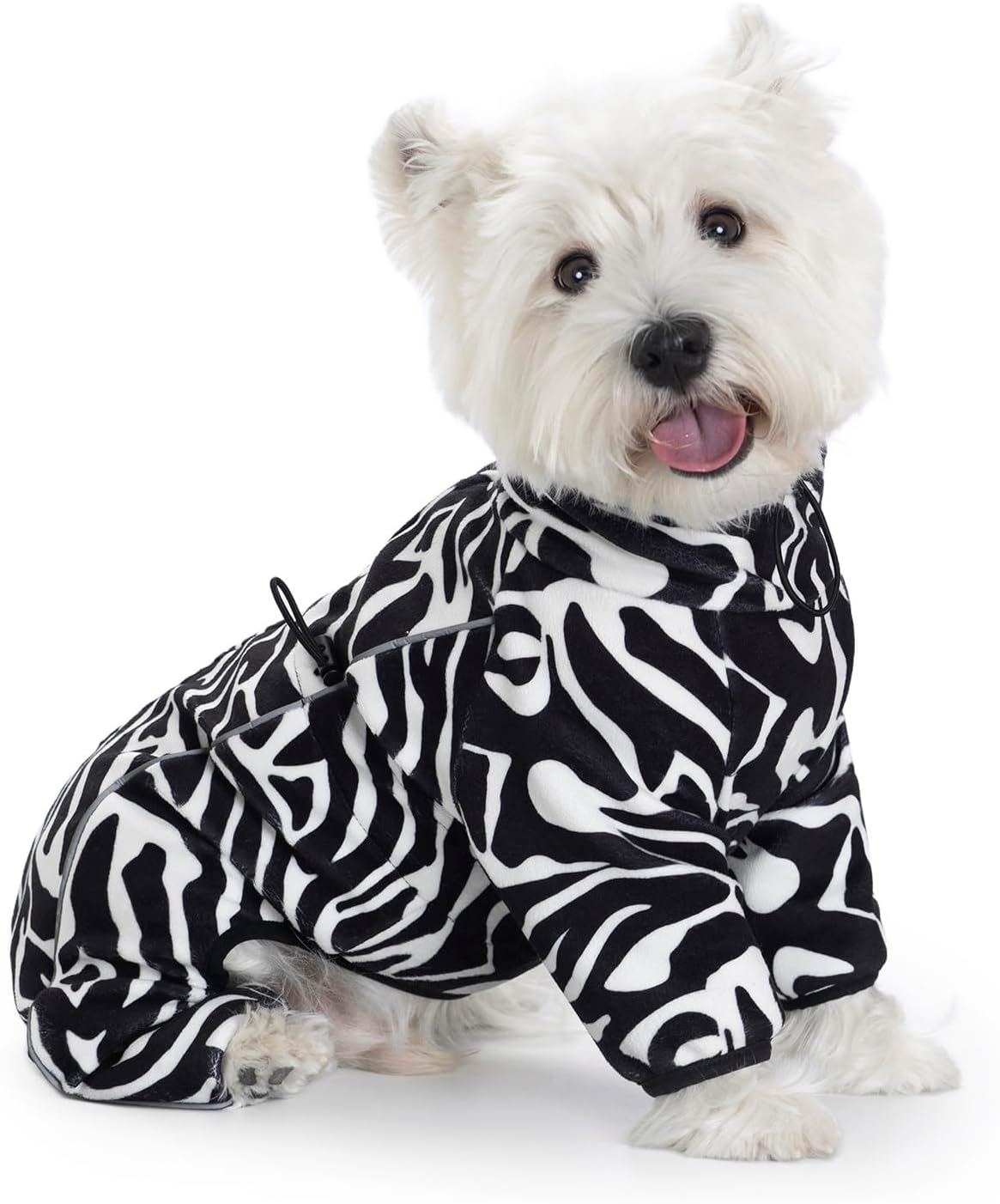 Fleece Dog Coat for Small Medium Dog - Zebra striped / M - image 2