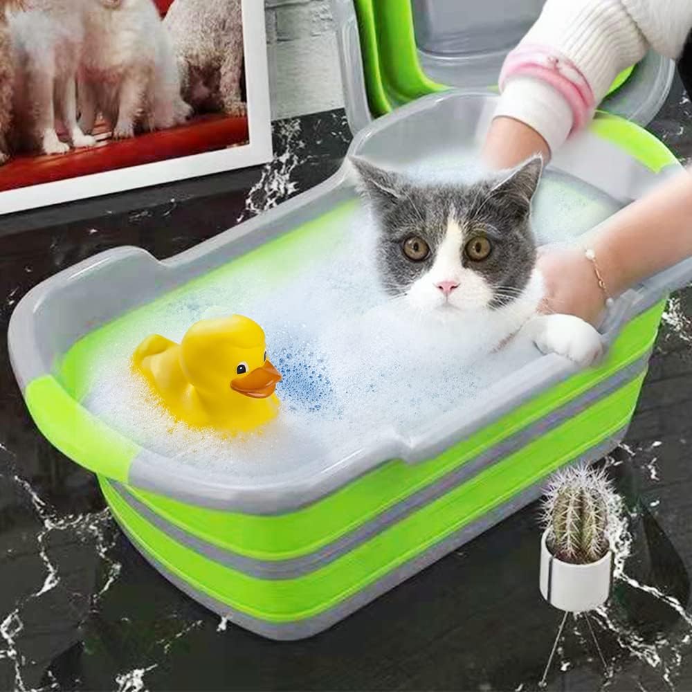 7.1 Gal/27L Multipurpose Collapsible Pet Bathtub Upgraded - Green - image 4