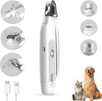 2-in-1 Cat Nail Clippers & Dog Nail Clippers Trimmers for Large Medium Small Dogs Cats Claw Trimmer Quick Sensor and Safety Guard USB Rechargeable with 2 LED Lights Dogs Nail Trimmer