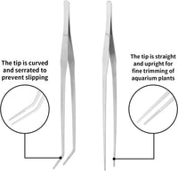 2PCS 15" Curved Stainless Steel Aquarium Reptile Feeding Tweezers – Essentials for Fish - image 4