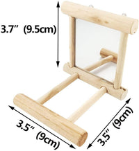 Bird Mirror with Swing and Perch for Parakeets Cockatiels Lovebirds - 3.7 x3.5x3.5 inch - image 2