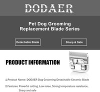 10# Grooming Ceramic Pet Clipper Blades Compatible with Andis & Oster - Silver / 5/8HT 16mm - image 3