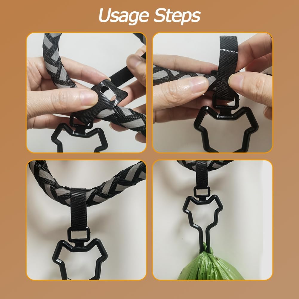 Dog Poop Bag Holder, Waste Bag Holder, Dog Poop Bag Carrier - Purple / 6 Count (Pack of 1) - image 2