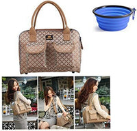 Hubulk Dog Carrier Bag Pet Tote Bag Doggie Handbag Cat Purse Puppy - 15.7"L x 7.0"W x 11.0"H / Khaki