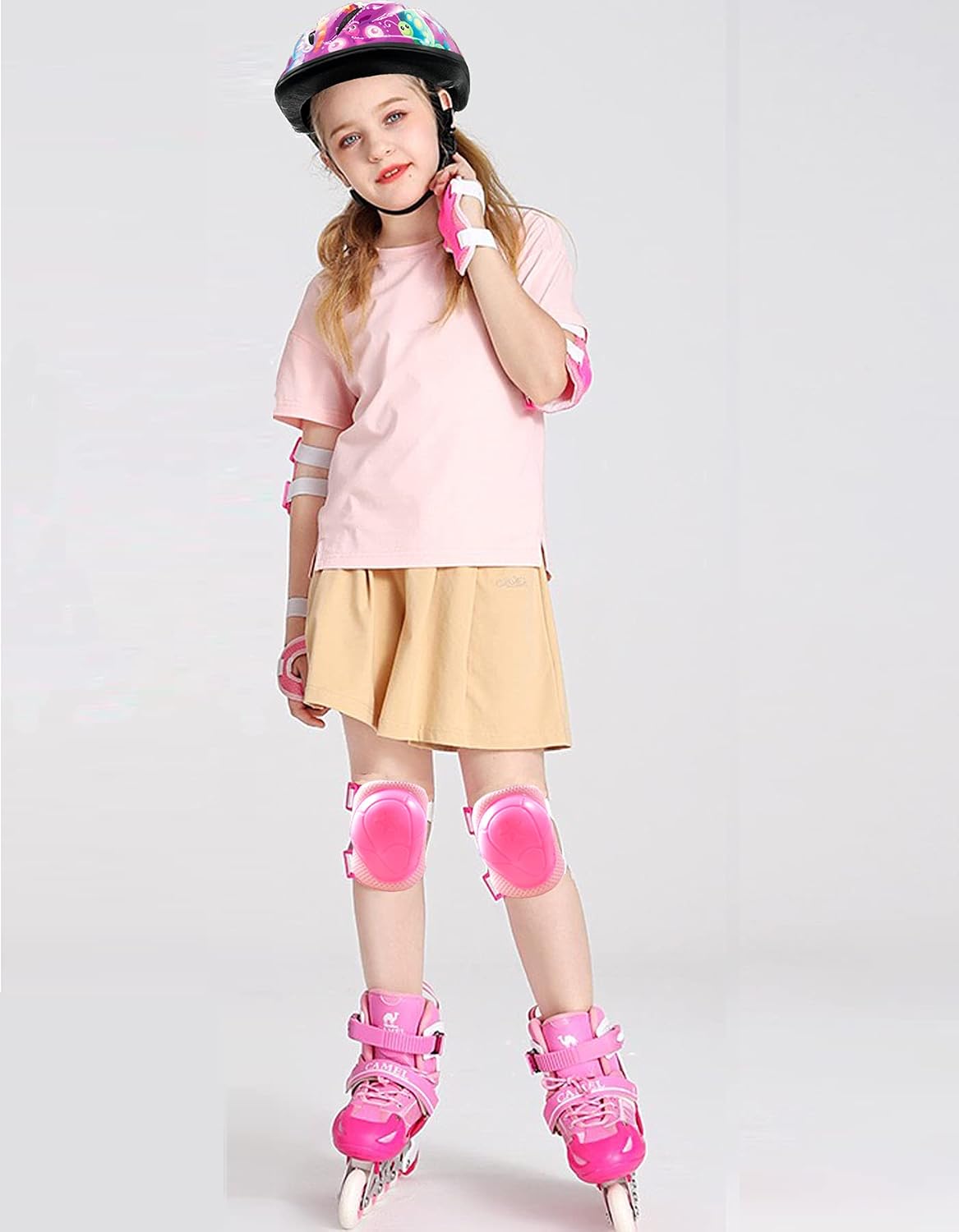 BeBeFun girls bike helmet in pink with 12 air vents and adjustable fit knob, ages 3 to 10 - view 31