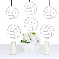 Big Dot of Happiness volleyball party decorations, 20 double-sided cardstock cutouts - view 8