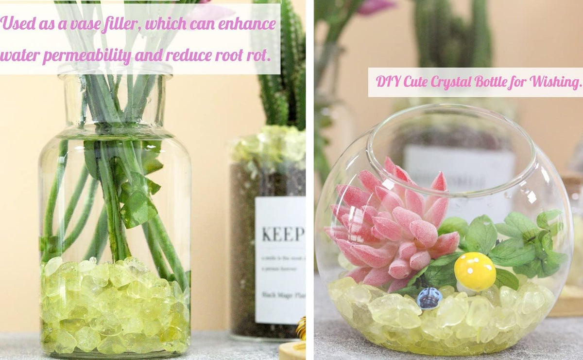Fluorite Aquarium Gravel Rocks Natural Tumbled Healing Crystal Chips - Citrine / 0.44 Pound - image 3