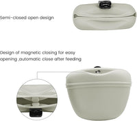 AUDWUD Silicone Dog Treat Pouch,Clip on Portable Training Container,Convenient Magnetic Buckle Closing and Waist Clip,No BPA