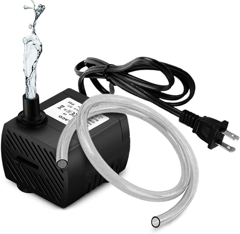 95GPH 5W Mini Water Pump with 3.3 ft Tubing – Essentials for Fish