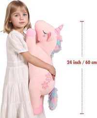 32inch Cute Giant Pink Unicorn Plush, Jumbo Soft Body Pillow Pet - 24 Inch Unicorn / 24 inch - image 2