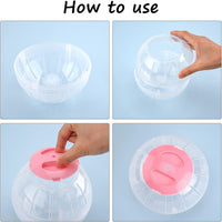 Hamster Exercise Ball, 5.7 Inch Transparent Running Wheel,Blue – Essentials for Small Pets - Pink / 5.7inch - image 3