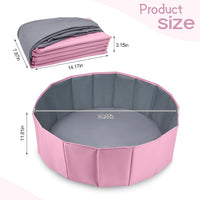 Dog Ball Pit Foldable 39.37 inches in Diameter, No Ball Included - Pink / Medium - image 2