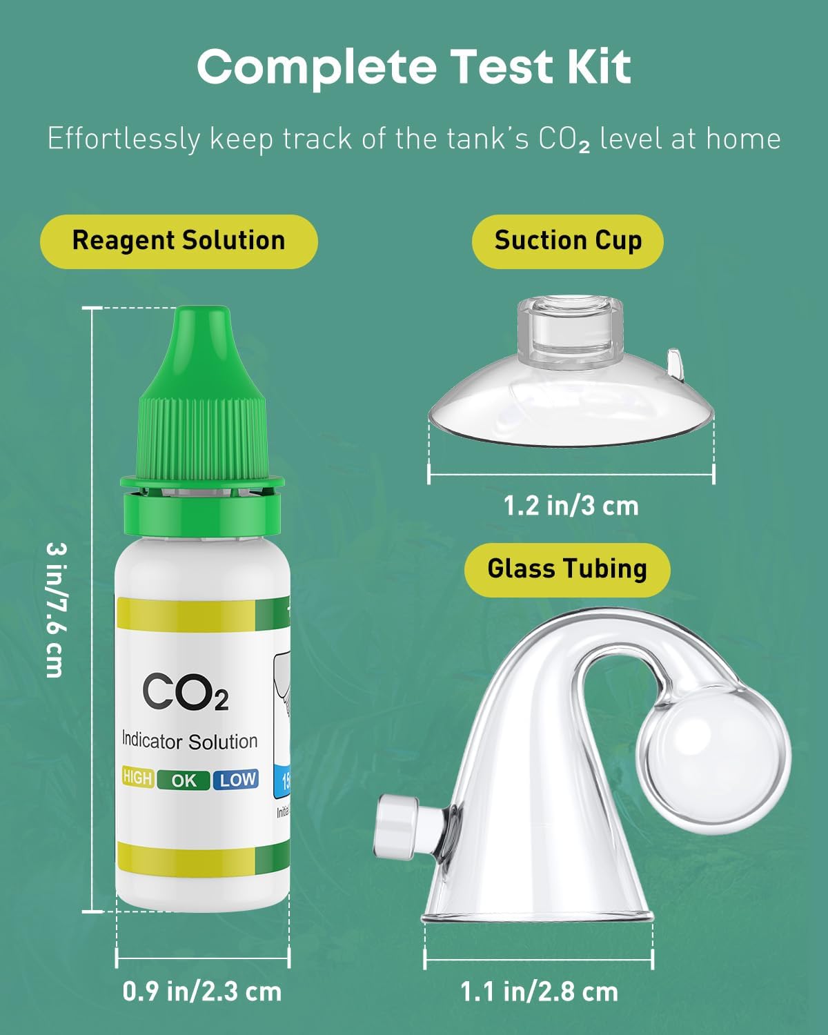 Pawfly Glass CO2 Drop Checker for Aquarium CO2 Indicator for Planted - 1 pc - image 4