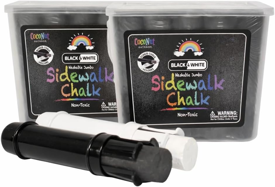 CocoNut Outdoor jumbo sidewalk chalk bucket with 40 thick chalk sticks in 7 colors - view 7
