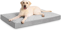 Orthopedic XL Dog Beds Large Sized with Washable Cover, 41x27 - 35.0"L x 22.0"W x 3.0"Th / Light Gray