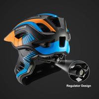 ROCKBROS Kids Full Face Bike Helmet Lightweight Detachable MTB Helmet – Fun for Kids & Family - Black Orange / Small - image 4