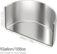 1Gallon Double Layer 304 Stainless Steel Dog Bowl - Insulated & Durable | Non-Slip Base | Easy to Clean | BPA-Free Safe Dog Water Bowl[128oz for Large Giant Breeds]