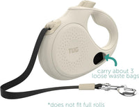 TUG Oval 360° Tangle-Free Retractable Dog Leash with Integrated Waste - Cream / Large - image 2