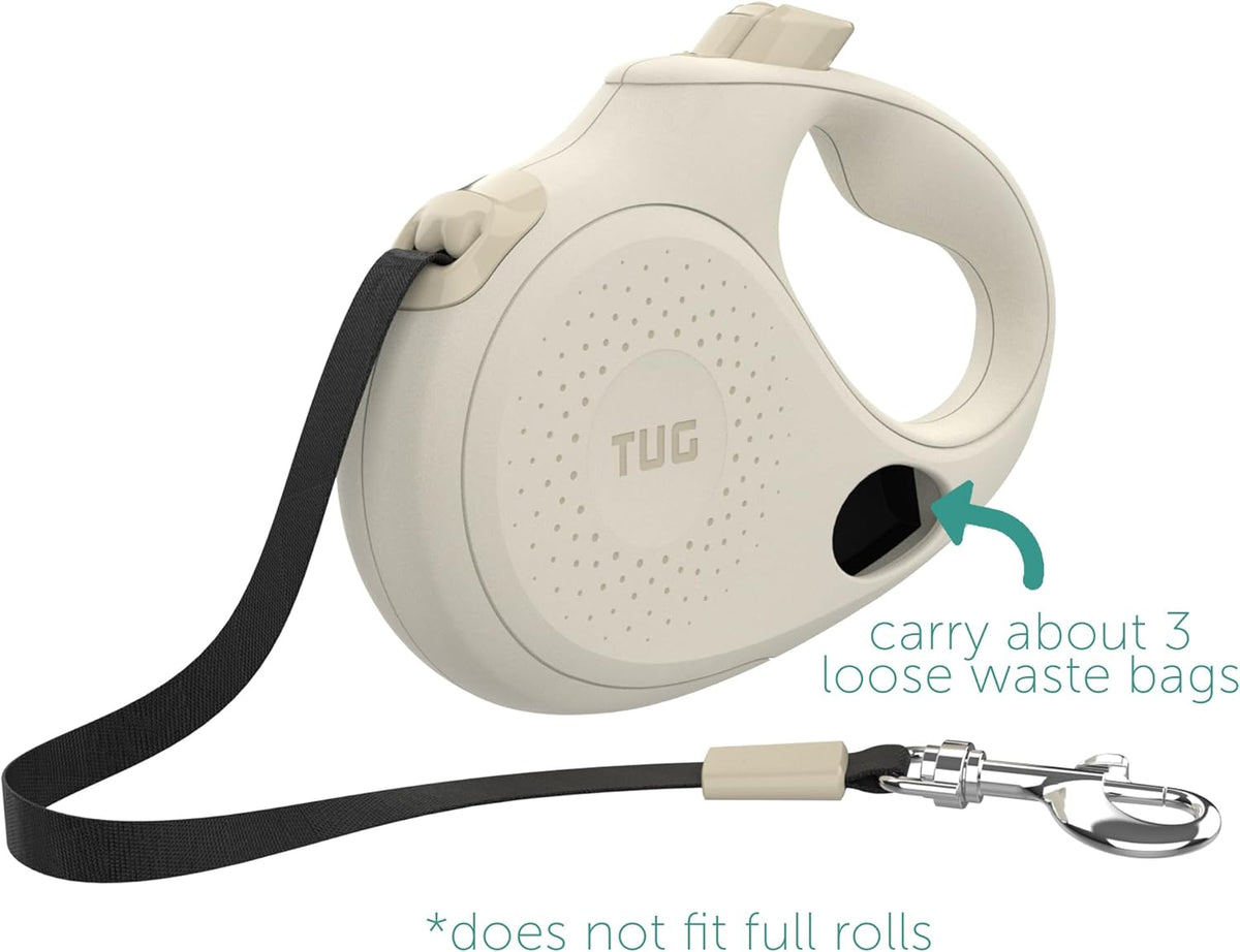 TUG Oval 360° Tangle-Free Retractable Dog Leash with Integrated Waste - Cream / Large - image 2