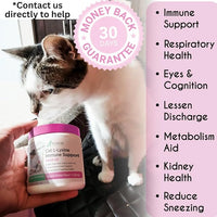 Balanced Breed L-Lysine Cats Immune Support Soft Chews Made in USA Vet-Pharmacist Approved Seasonal Allergy Relief Cat Vitamins Indoor Cats Supplements Krill Oil Asthma Relief Cat Lysine Treats NonGMO