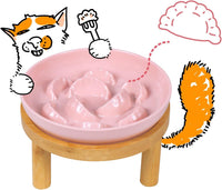 Slow Feeder Bowl for Cats and Small Dogs - Pink / 6.3''W x 5''H