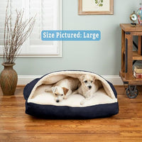 Snoozer Pet Products Rectangle Cozy Cave Dog Bed, Small, Navy