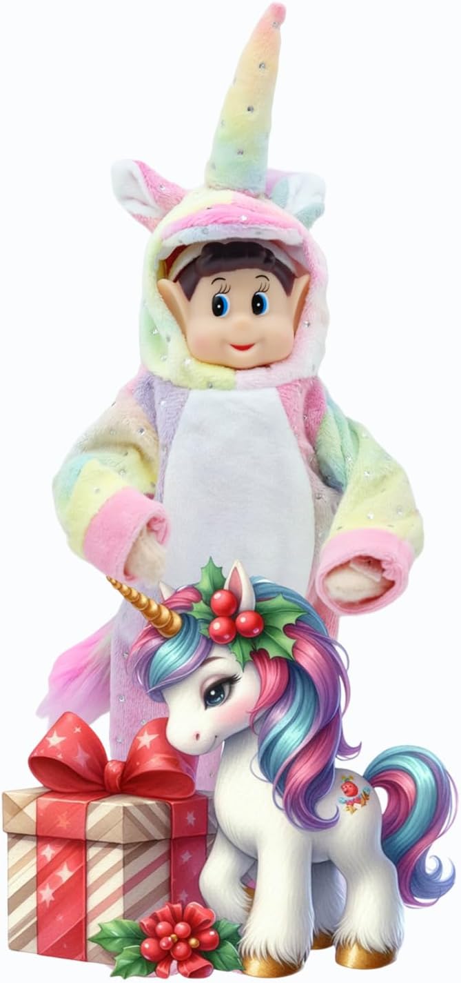 Fayelfland unicorn couture outfit for 12 inch elf dolls in pink - view 6