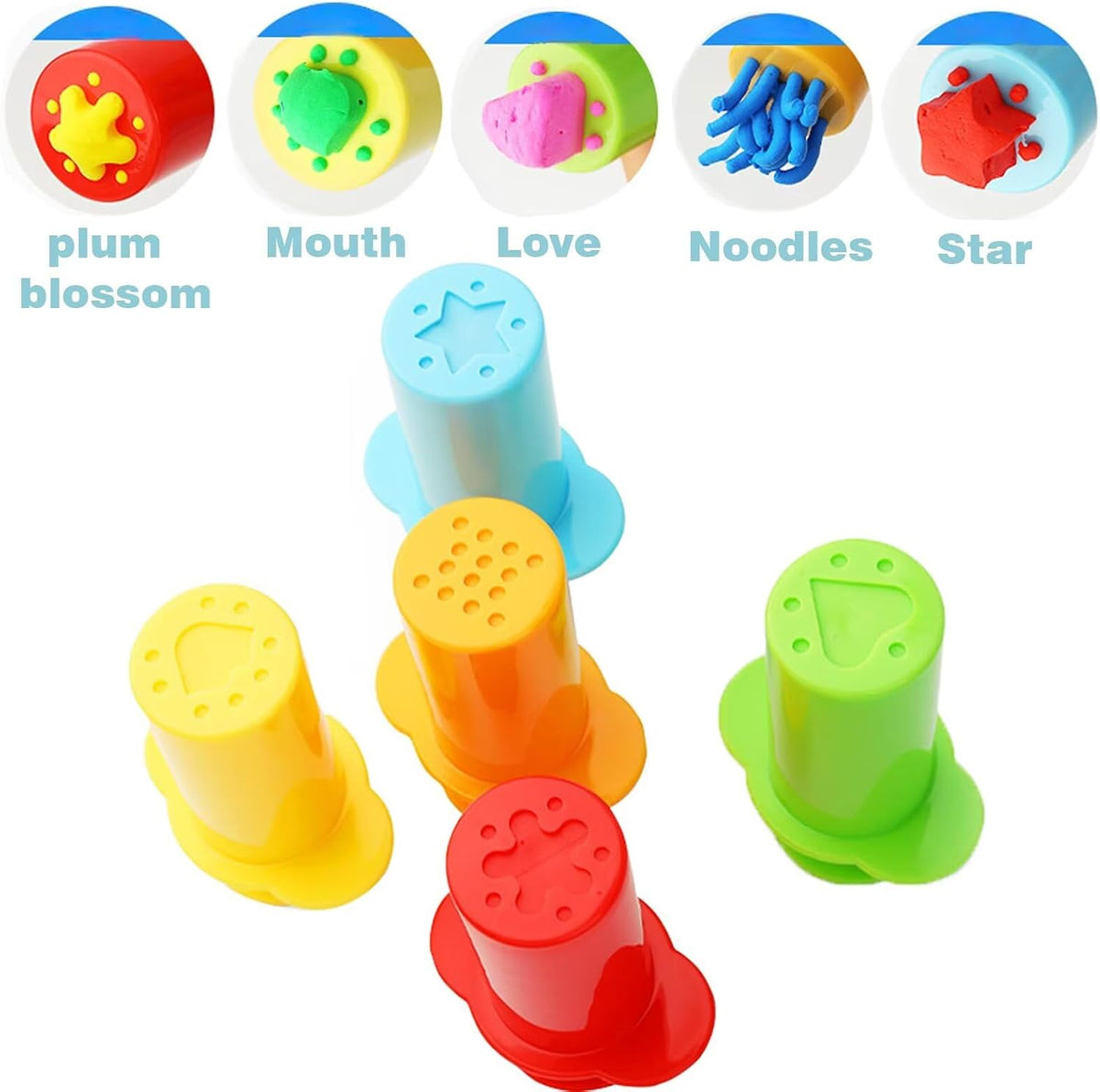 Unleash Creativity with 6 Unique Dino Molds Dough Toys Dough - 24pcs - image 4