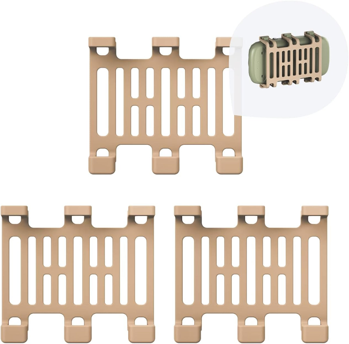 Tractive Rubber Clip Mount x2 for Tractive Dog 6 GPS Tracker – Essentials for Dogs - Dog XL / Brown