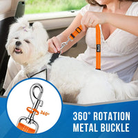 Lukovee Double Dog Car Seat Belt, No Tangle Headrest Restraint – Essentials for Dogs - Orange / 1 Pack - image 3