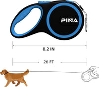 Retractable Dog Leash, 26ft Dog Leash for Small Medium Large Dogs Up to 110lbs, 360° Tangle-Free - 26 ft / Black Blue - image 2
