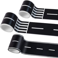 Quadafy road tape for kids, 3 rolls of 2 inch race track and roadway tape