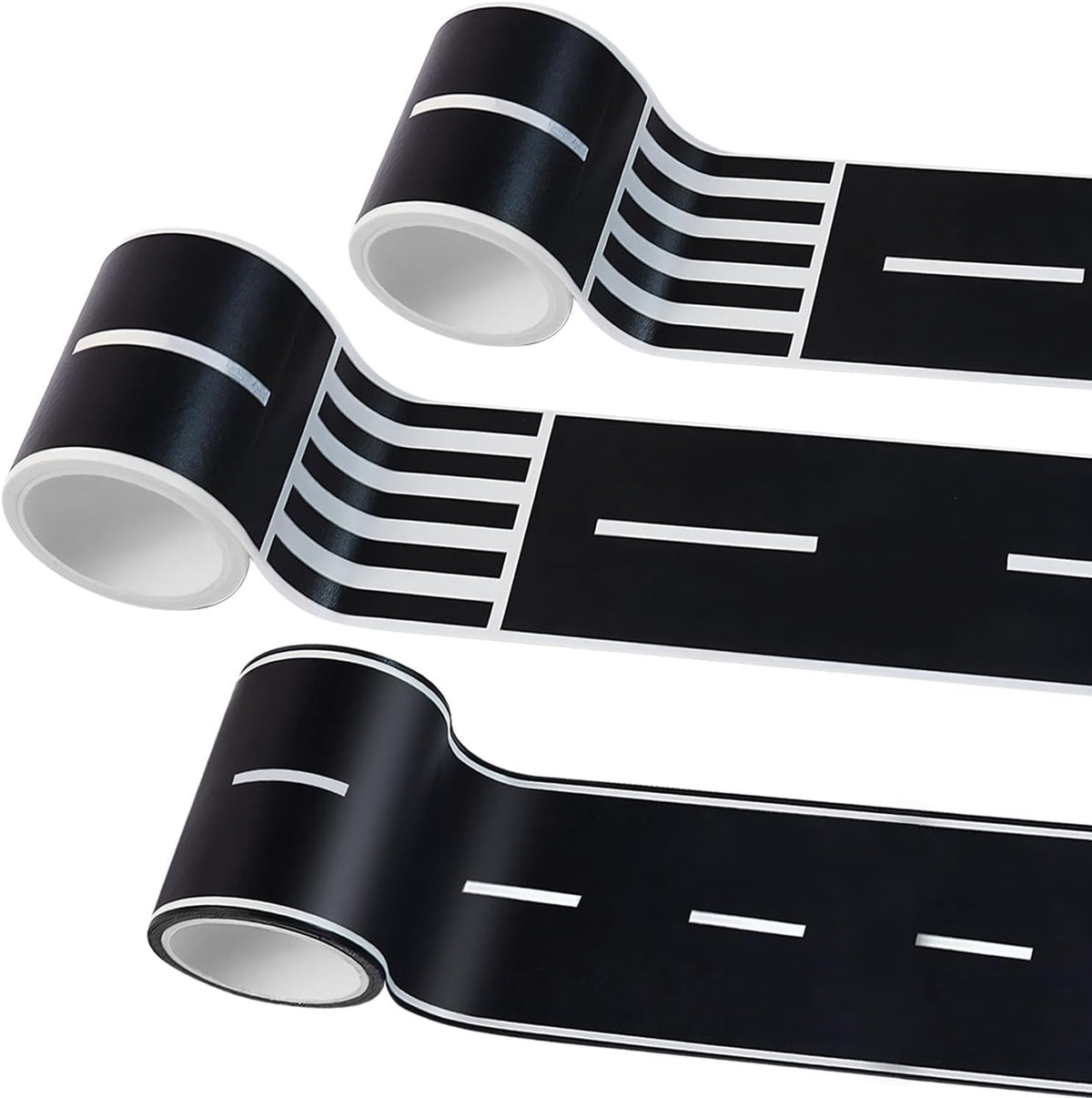 Quadafy road tape for kids, 3 rolls of 2 inch race track and roadway tape