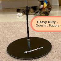 Interactive Bird Simulation Cat Toy Set, Interactive Cat Toy for Indoor Cats, Cat Feather Toy, Suction Cup, Weighted Base, 5 Replacement Birds, Feathers & Bells, Realistic Bird Impression