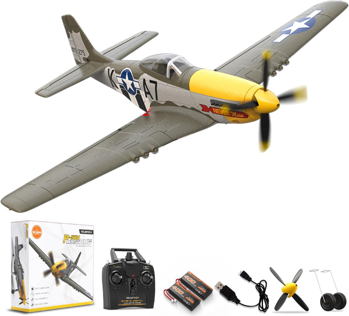 volantexrc RC Plane, 4CH Remote Control Airplane for Beginners & Adults – Fun for Kids & Family - Green