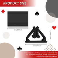 Maitys 24 clear plastic triangle board game card stands holding cards upright - view 6