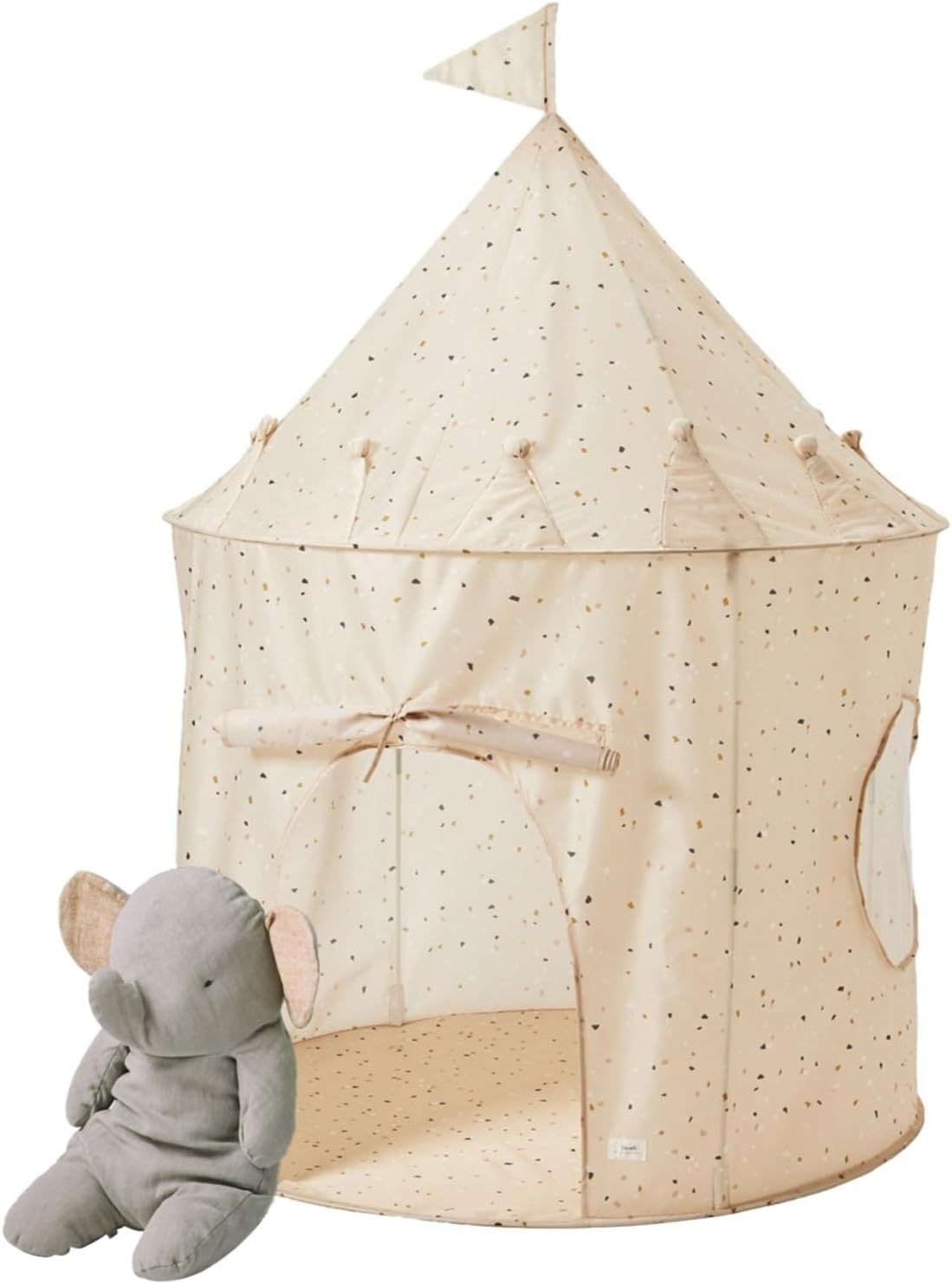3 Sprouts Kids Play Tent for Ages 3 to 10 - Terrazzo Beige