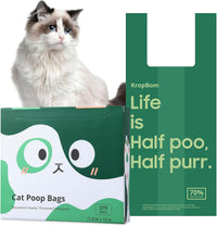 125 Count Cat Poop Bags with Handles - Unscented / 270 Count / Medium-14.5"x6.6"