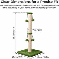 Dimaka 29in Cat Scratching Post - Green / 34 inches for Large Cats - image 2