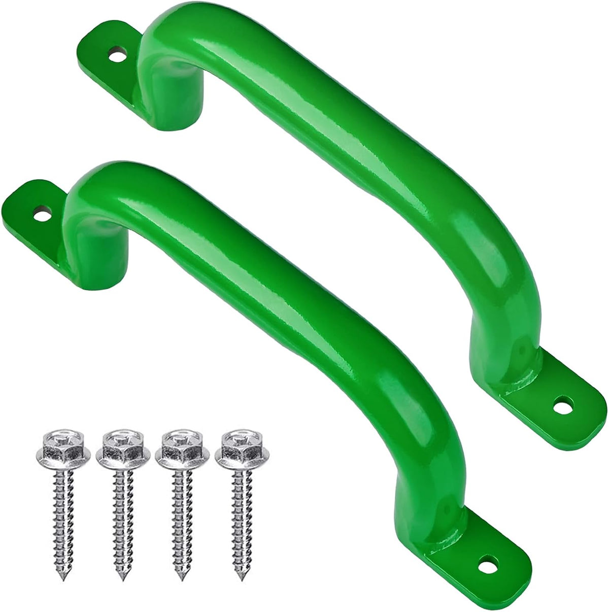 Purife 10 inch matte black metal playground safety handles, 2 pack with screws - view 5