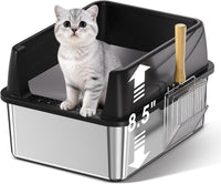 Stainless Steel Litter Box - Black / 17.4'' x 13.5'' x 8.5''