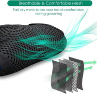 Pet Hair Removal Glove with 255 Silicone Tips for Dogs & Cats - Green - image 3
